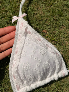 Coquette cotton eyelet in white by Angel Ruche, photo 19