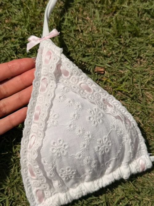 Coquette cotton eyelet in white by Angel Ruche, photo 19