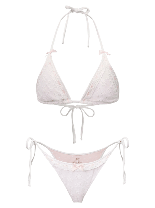 Coquette cotton eyelet in white by Angel Ruche, photo 8