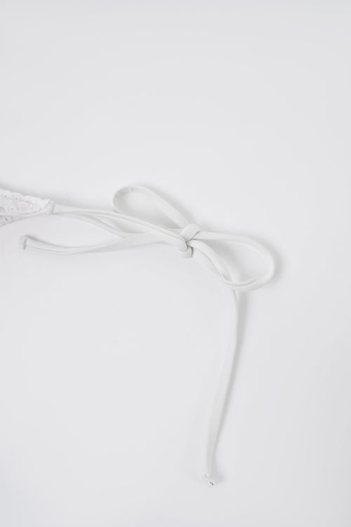 Coquette cotton eyelet bikini bottom in white by Angel Ruche, photo 15