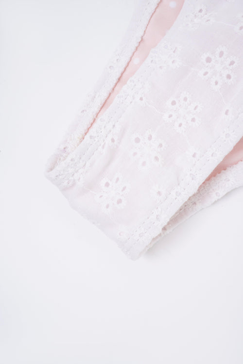 Coquette cotton eyelet bikini bottom in white by Angel Ruche, photo 13