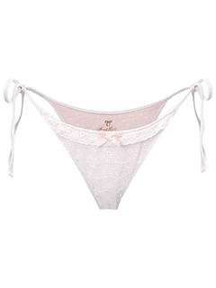 Coquette cotton eyelet bikini bottom in white, coquette swimwear by Angel Ruche