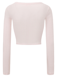 Coquette frilly cotton shell cardigan in pink by Angel Ruche, photo 15