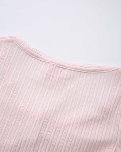 Coquette frilly cotton shell cardigan in pink by Angel Ruche, photo 9