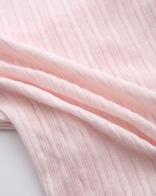 Coquette frilly cotton shell cardigan in pink by Angel Ruche, photo 14