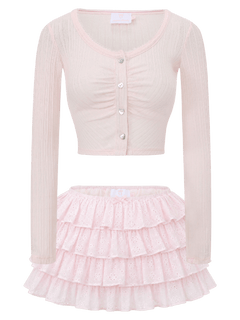 Coquette cotton eyelet in pink by Angel Ruche, photo 3