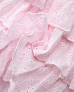 Coquette cotton eyelet ruffles skirt in pink by Angel Ruche, photo 11
