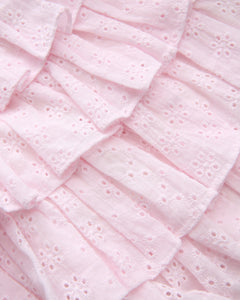 Coquette cotton eyelet ruffles skirt in pink by Angel Ruche, photo 12