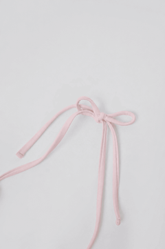 Coquette cotton eyelet bikini top in pink by Angel Ruche, photo 21
