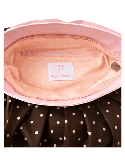 Dolly polka dot bag in chocolate by Angel Ruche, photo 9