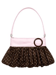 Dolly polka dot bag in chocolate, coquette accessory by Angel Ruche