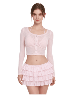 Coquette cotton eyelet in pink by Angel Ruche, photo 2
