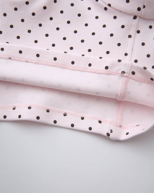 Whimsy Doll cotton active top in brown polka dot by Angel Ruche, photo 25
