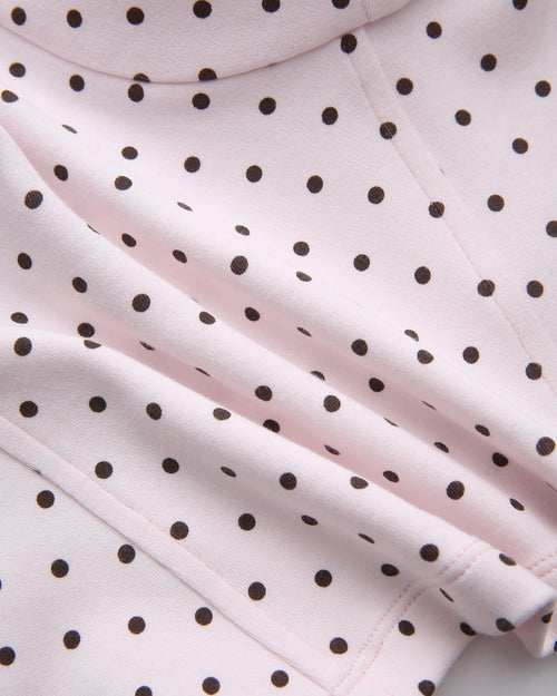 Whimsy Doll cotton active top in brown polka dot by Angel Ruche, photo 27