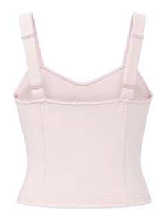Whimsy Doll cotton active top in white polka dot by Angel Ruche, photo 14