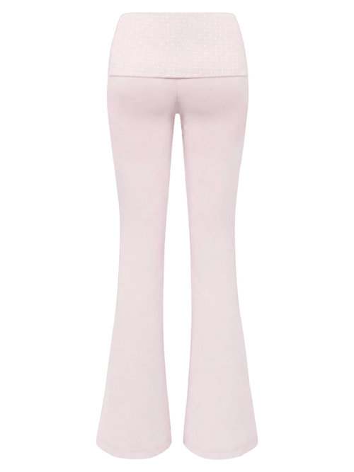 Whimsy Doll fold over long pants in white polka dot by Angel Ruche, photo 8