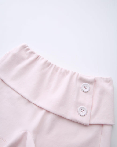 Whimsy Doll polka dot fold over shorts in pink by Angel Ruche, photo 9