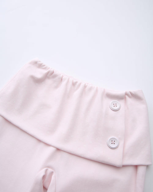 Whimsy Doll polka dot fold over capri pants in pink by Angel Ruche, photo 17