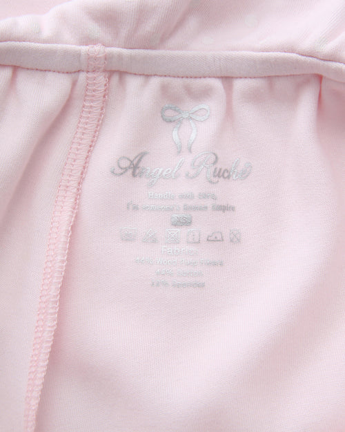 Whimsy Doll polka dot fold over capri pants in pink by Angel Ruche, photo 23