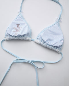 Coquette cotton eyelet bikini in baby blue by Angel Ruche, photo 21