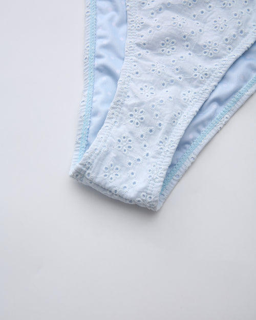 Coquette cotton eyelet bikini in baby blue by Angel Ruche, photo 14