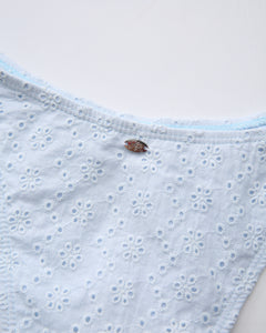 Coquette cotton eyelet bikini in baby blue by Angel Ruche, photo 17