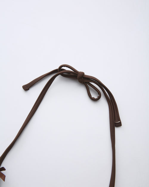 Coquette cotton eyelet bikini in brown by Angel Ruche, photo 18