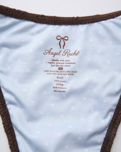 Coquette cotton eyelet bikini in brown by Angel Ruche, photo 17