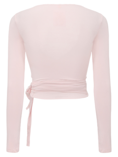 Whimsy Doll pilates wrap cardigan in pink by Angel Ruche, photo 8