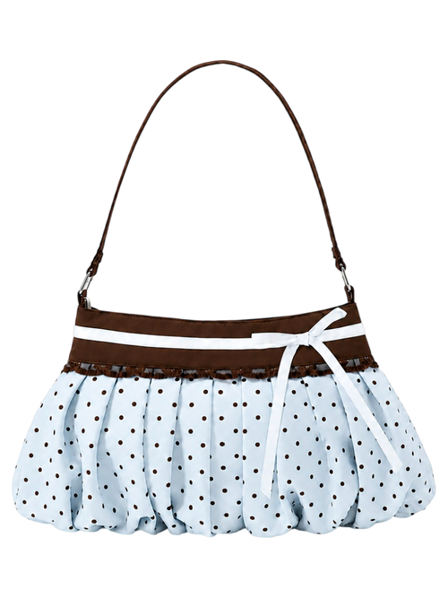 Dolly polka dot bag in baby blue, coquette accessory by Angel Ruche