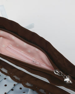 Dolly polka dot bag in baby blue by Angel Ruche, photo 16