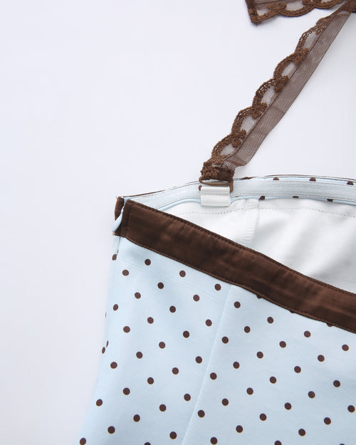 Dolly polka dot dress with petticoat in baby blue by Angel Ruche, photo 23