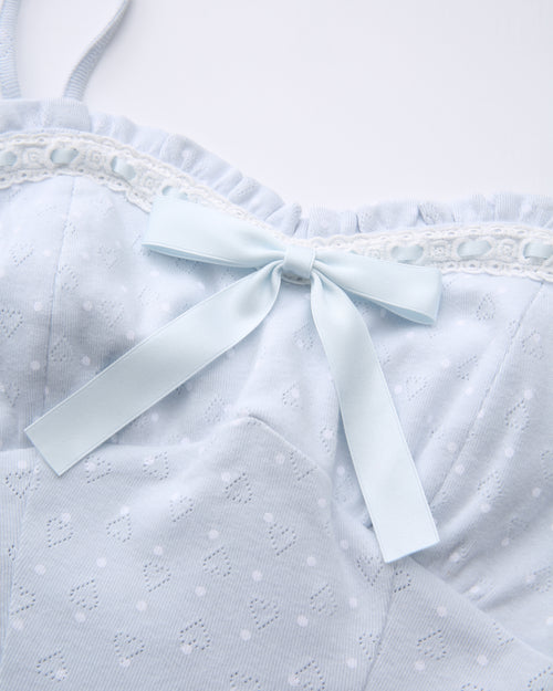 Bow add-on for the Sweetheart pointelle top by Angel Ruche, photo 2