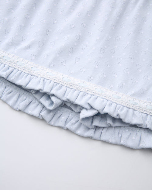 Sweetheart polka dot pointelle skirt in baby blue by Angel Ruche, photo 13