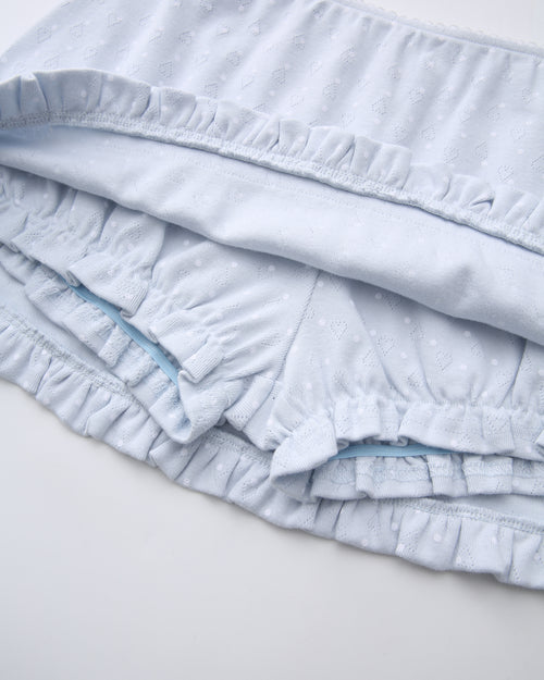 Sweetheart polka dot pointelle skirt in baby blue by Angel Ruche, photo 16