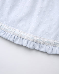 Sweetheart polka dot pointelle skirt in baby blue by Angel Ruche, photo 14