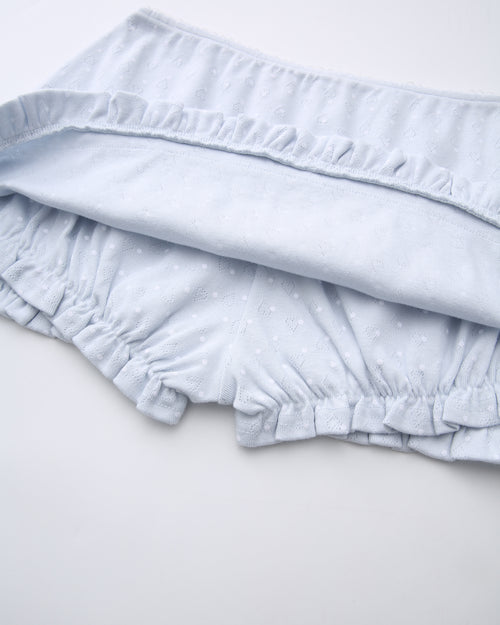 Sweetheart polka dot pointelle skirt in baby blue by Angel Ruche, photo 15