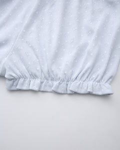 Sweetheart polka dot pointelle skirt in baby blue by Angel Ruche, photo 17