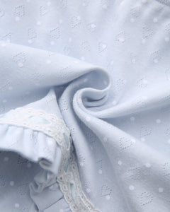 Sweetheart polka dot pointelle skirt in baby blue by Angel Ruche, photo 18