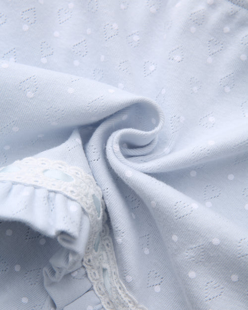 Sweetheart polka dot pointelle skirt in baby blue by Angel Ruche, photo 18
