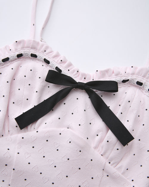 Bow add-on for the Sweetheart pointelle top by Angel Ruche, photo 3