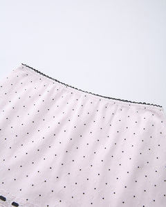 Sweetheart polka dot pointelle skirt in pink by Angel Ruche, photo 13