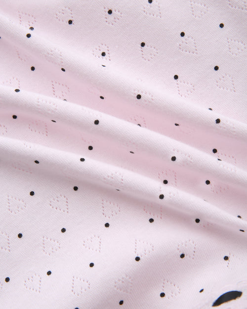 Sweetheart polka dot pointelle skirt in pink by Angel Ruche, photo 21
