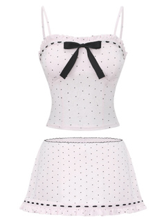 Sweetheart polka dot pointelle set in pink by Angel Ruche, photo 12