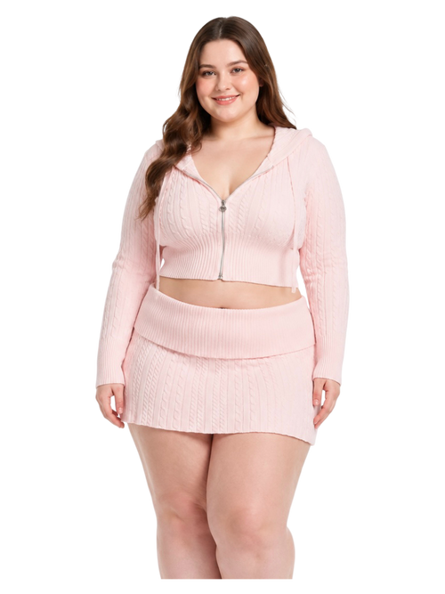 Strawberry Milk cable knit in pink by Angel Ruche, photo 9