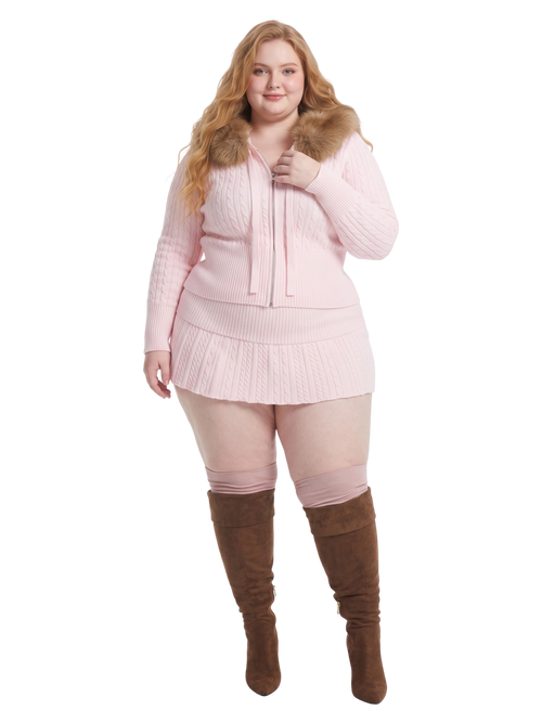 Strawberry Milk cable knit in pink by Angel Ruche, photo 11