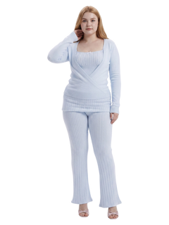 Ice blue cable knit outfit by Angel Ruche, photo 6