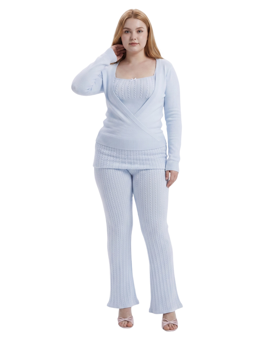 Ice blue cable knit outfit by Angel Ruche, photo 6
