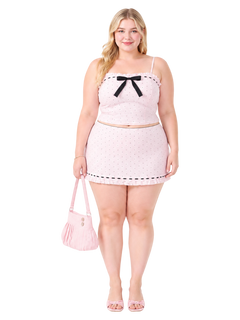 Sweetheart polka dot pointelle set in pink by Angel Ruche, photo 11