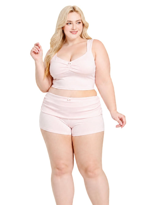 Rose Buds cotton set in baby pink by Angel Ruche, photo 7